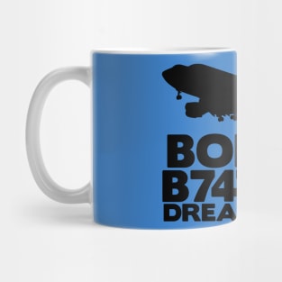 Boeing B747LCF Silhouette Print (Black) Mug